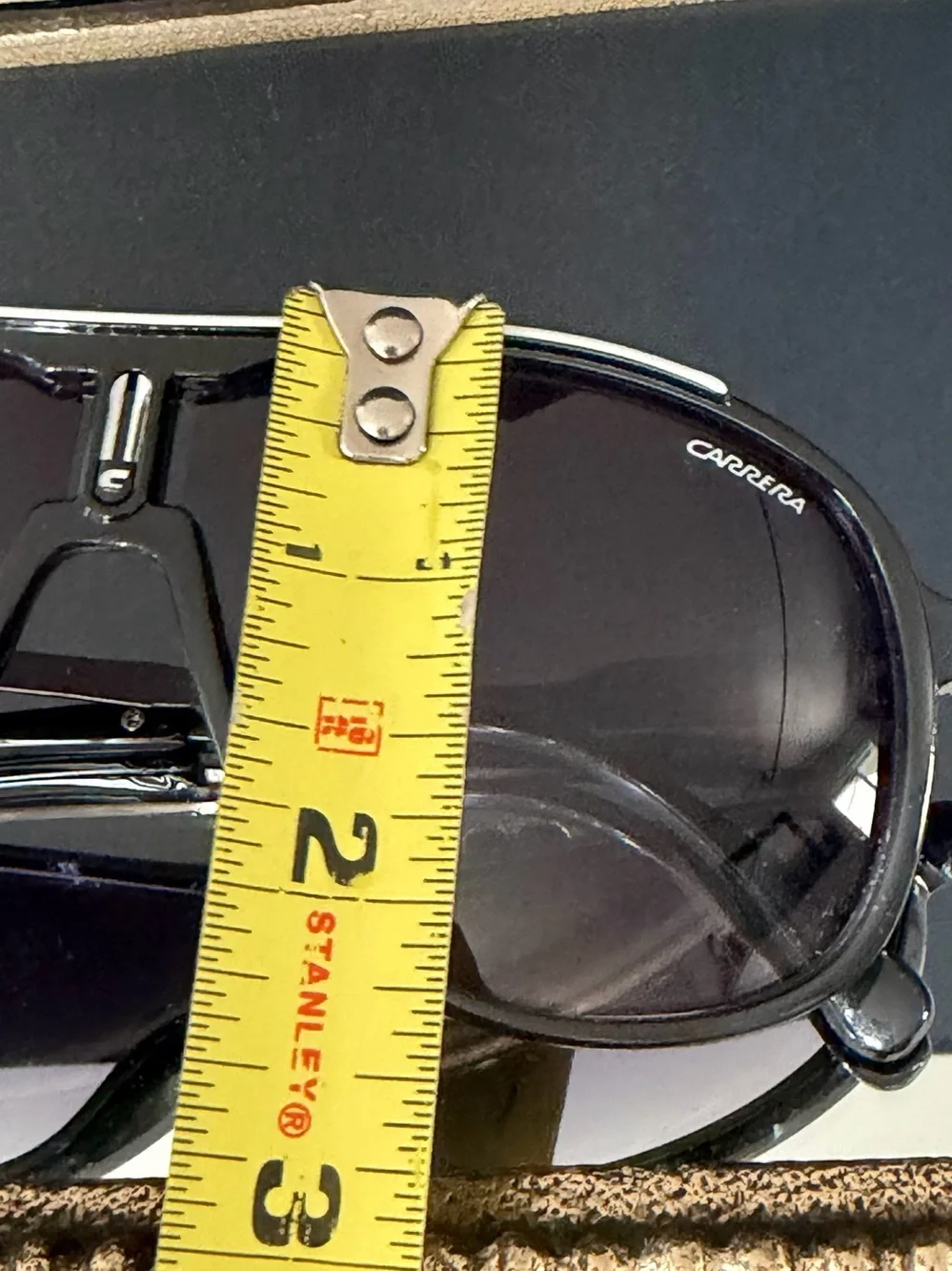 Carrera Men’s Black Gradient Aviator Sunglasses Black UV Protection Logo NWOT